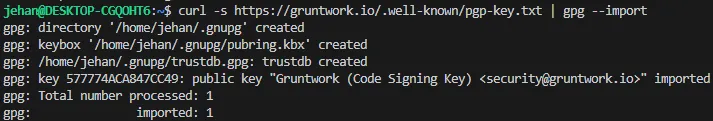 Verifying Gruntwork’s public key