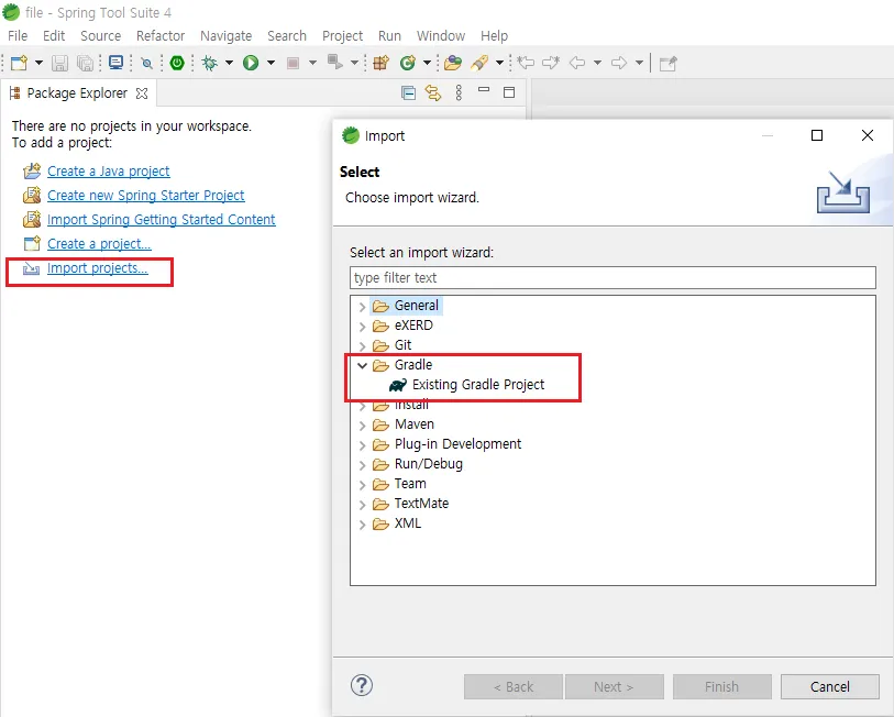 Spring Boot Project Import하는 방법